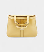 HMHalzan Leather Yellow Handbag