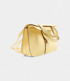 HMHalzan Leather Yellow Handbag