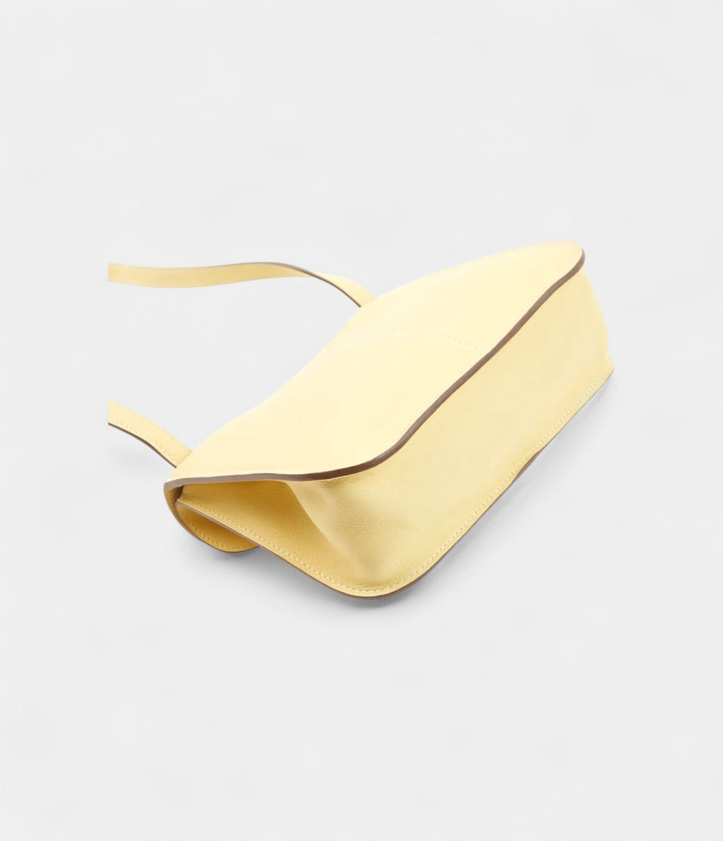 HMHalzan Leather Yellow Handbag
