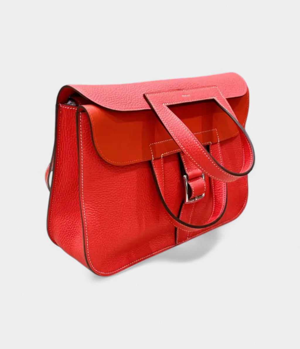 HMHalzan Red Leather Handbag