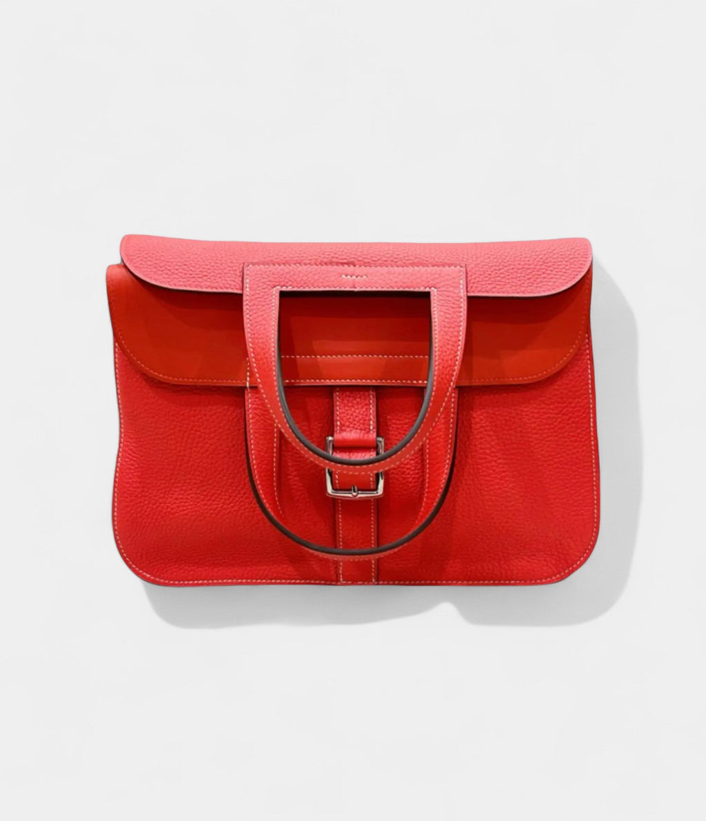 HMHalzan Red Leather Handbag