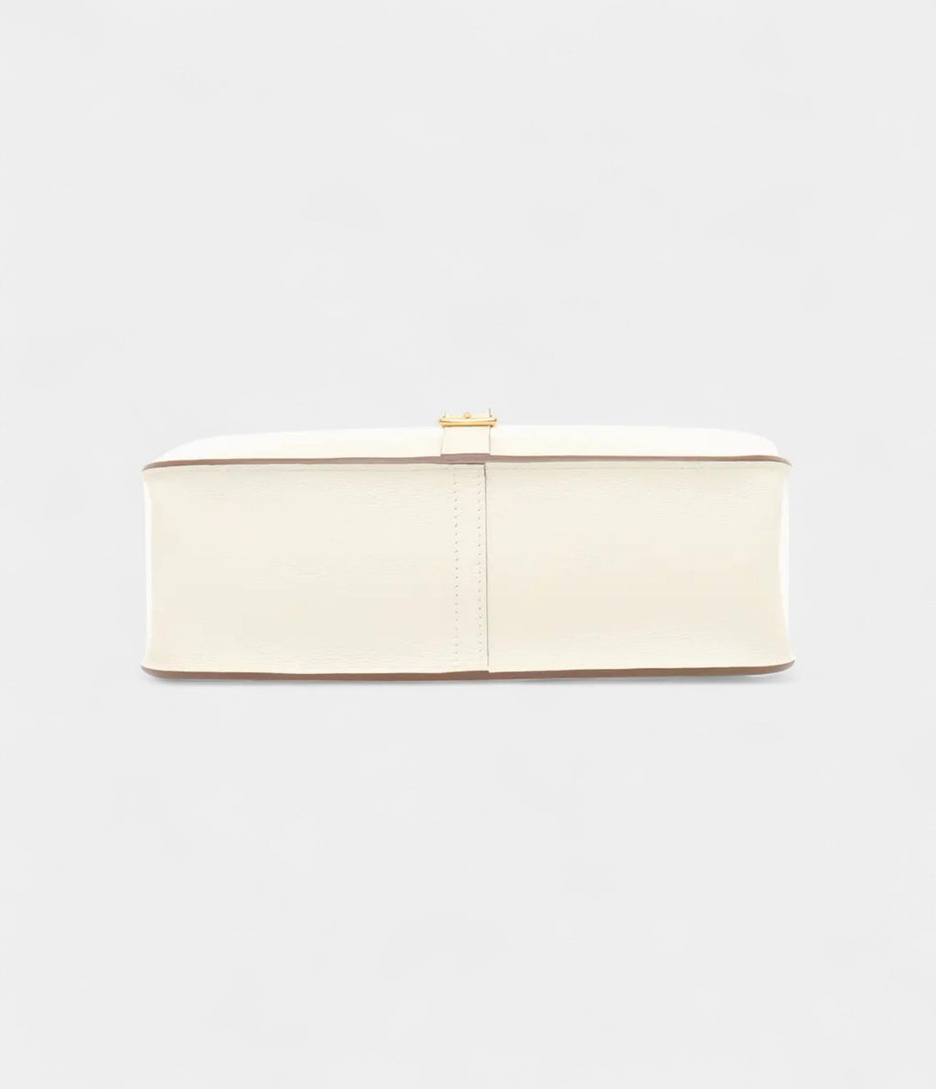 HMHalzan White Leather Handbag