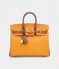 HMJaune D'Or and Etain Bi-Color Epsom BK 25 Gold Hardware