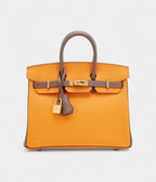 HMJaune D'Or and Etain Bi-Color Epsom BK 25 Gold Hardware