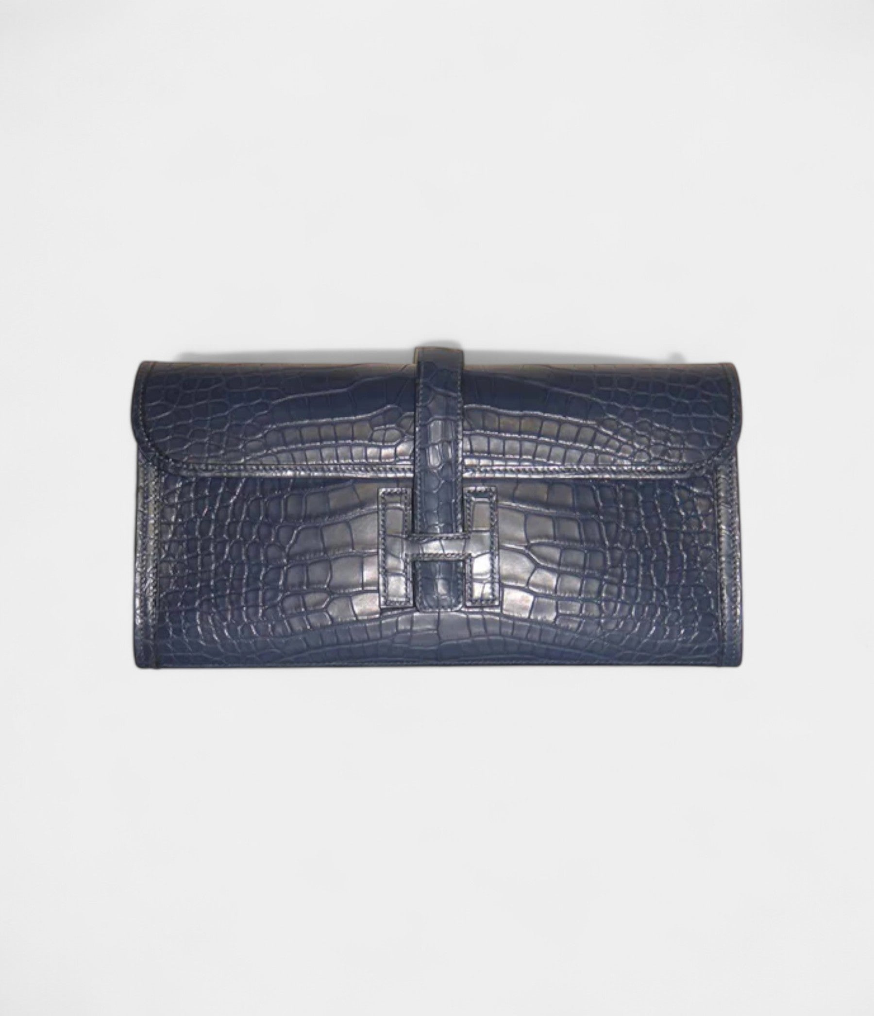 HMJige 29 Clutch Bag Blue Alligator