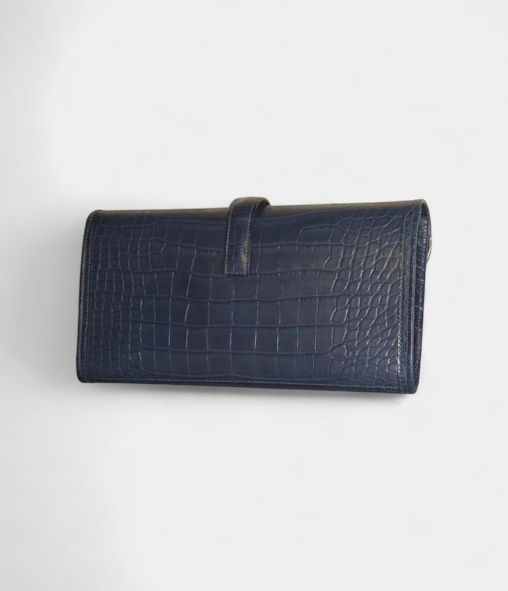 HMJige 29 Clutch Bag Blue Alligator