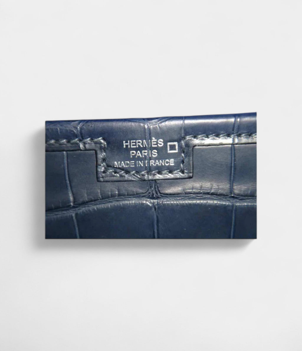 HMJige 29 Clutch Bag Blue Alligator