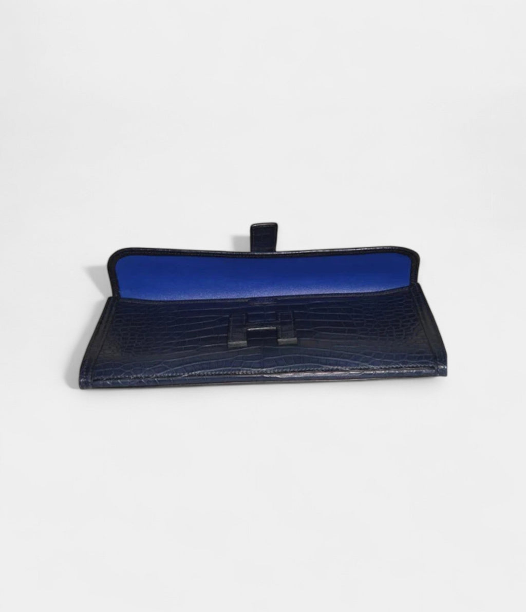 HMJige 29 Clutch Bag Blue Alligator