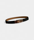 HMKelly 18 Belt in Black Epsom Leather with Rose Gold Hardware