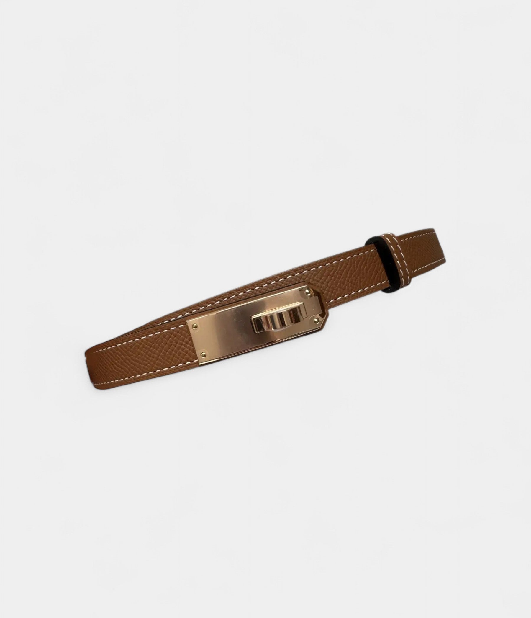 HMKelly 18 Belt in Gold Epsom Leather A Timeless Statement of Elegance