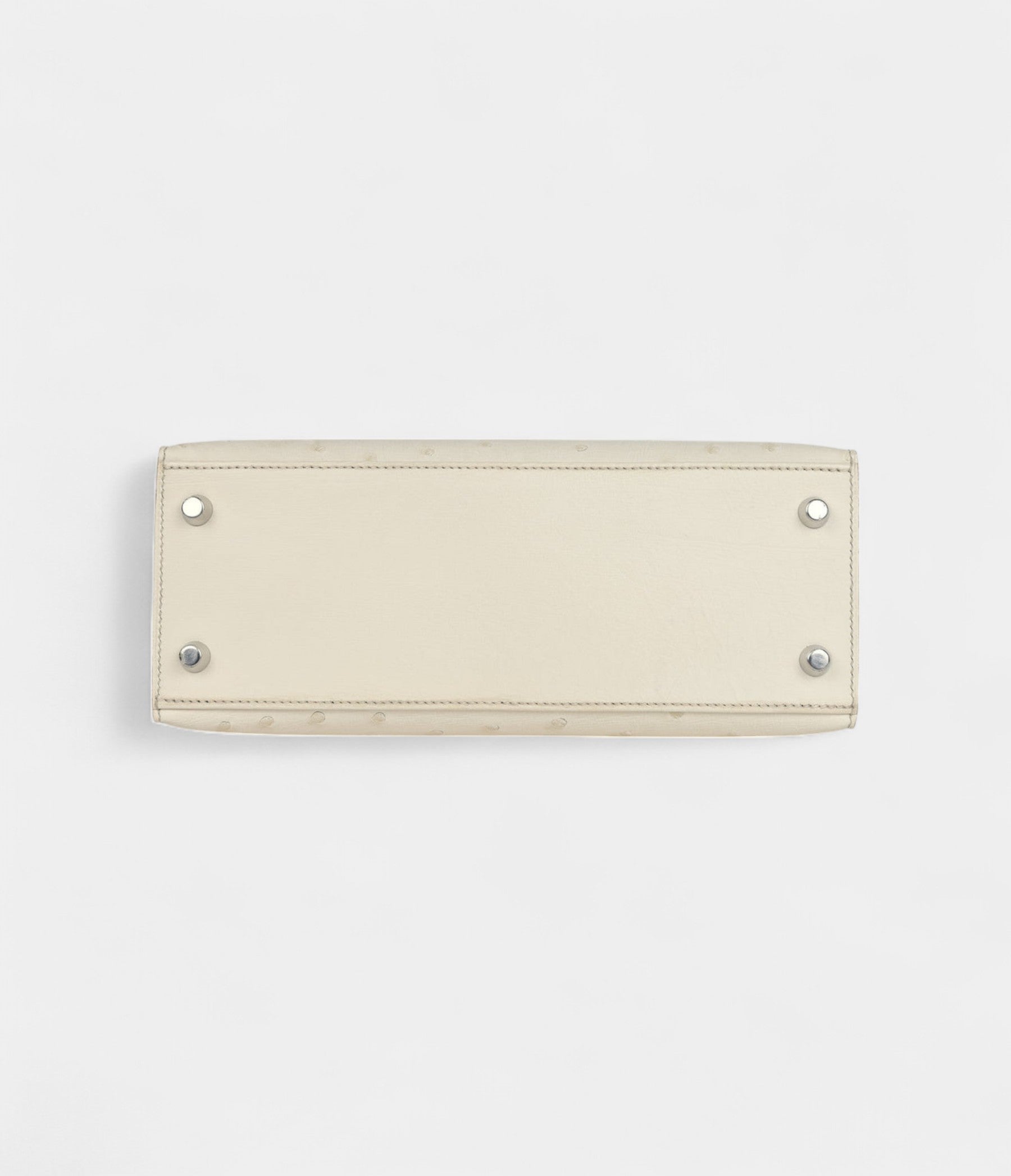 Hermes Kelly 25 Beton Ostrich Palladium Hardware