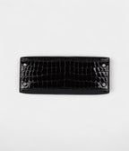 Hermes Kelly 25 Black Shiny Niloticus Crocodile Palladium Hardware