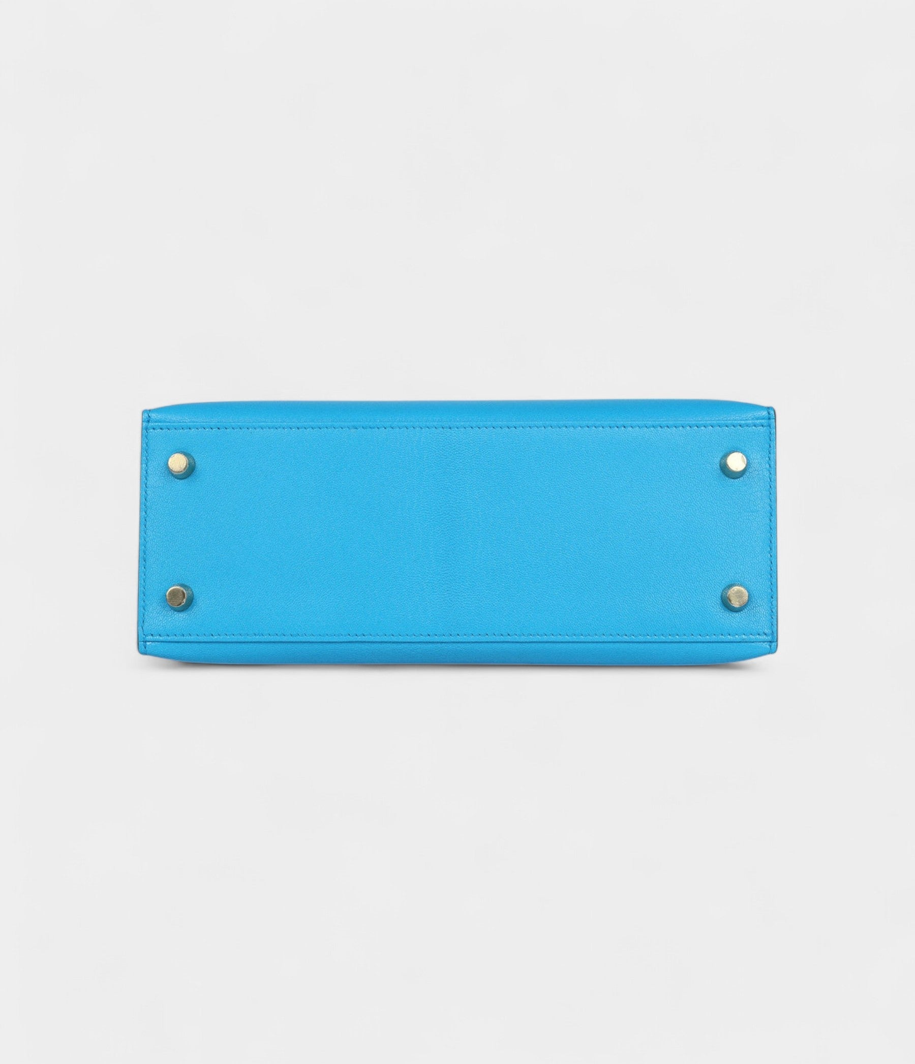 Hermes Kelly 25 Bleu Frida Chevre Gold Hardware