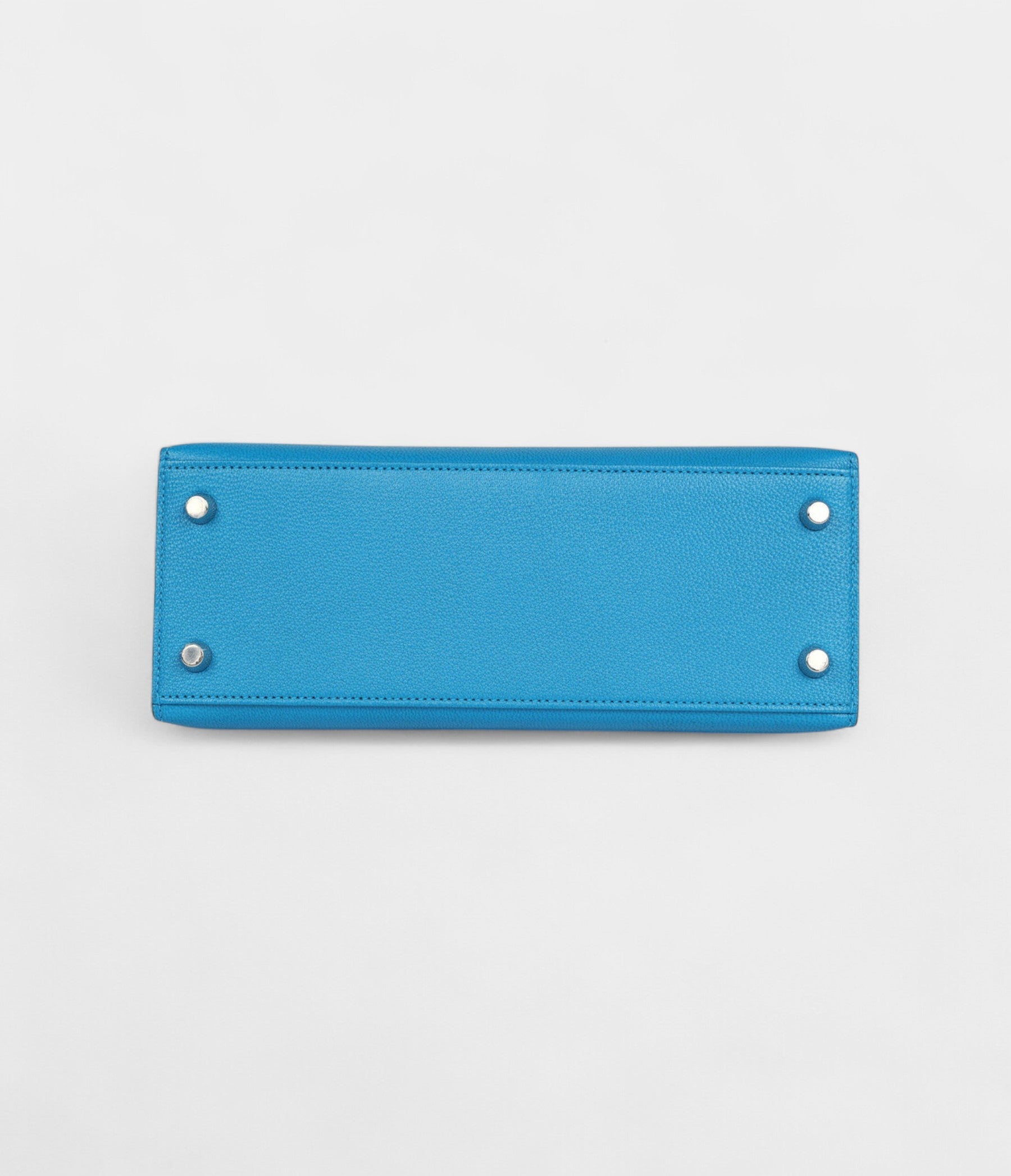Hermes Kelly 25 Bleu Zanzibar Chevre Palladium Hardware