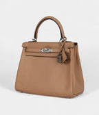 Hermes Kelly 25 Chai Swift Palladium Hardware