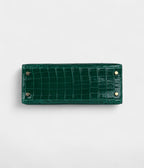 Hermes Kelly 25 Emerald Shiny Alligator Gold Hardware