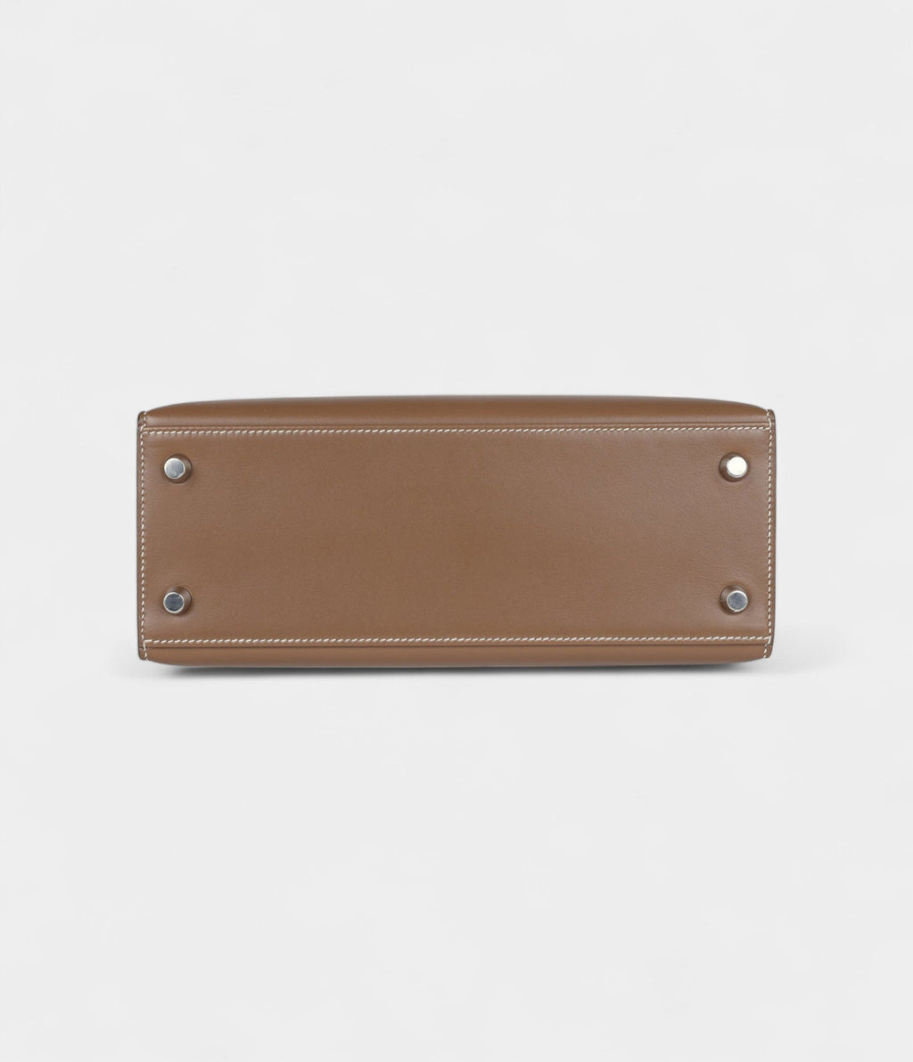 Hermes Kelly 25 Etoupe Tadelakt Palladium Hardware