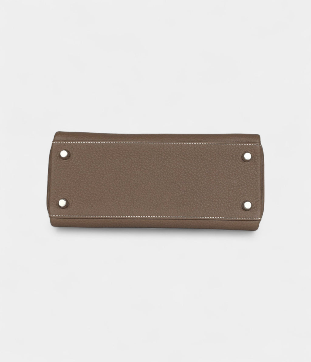 Hermes Kelly 25 Etoupe Togo Palladium Hardware