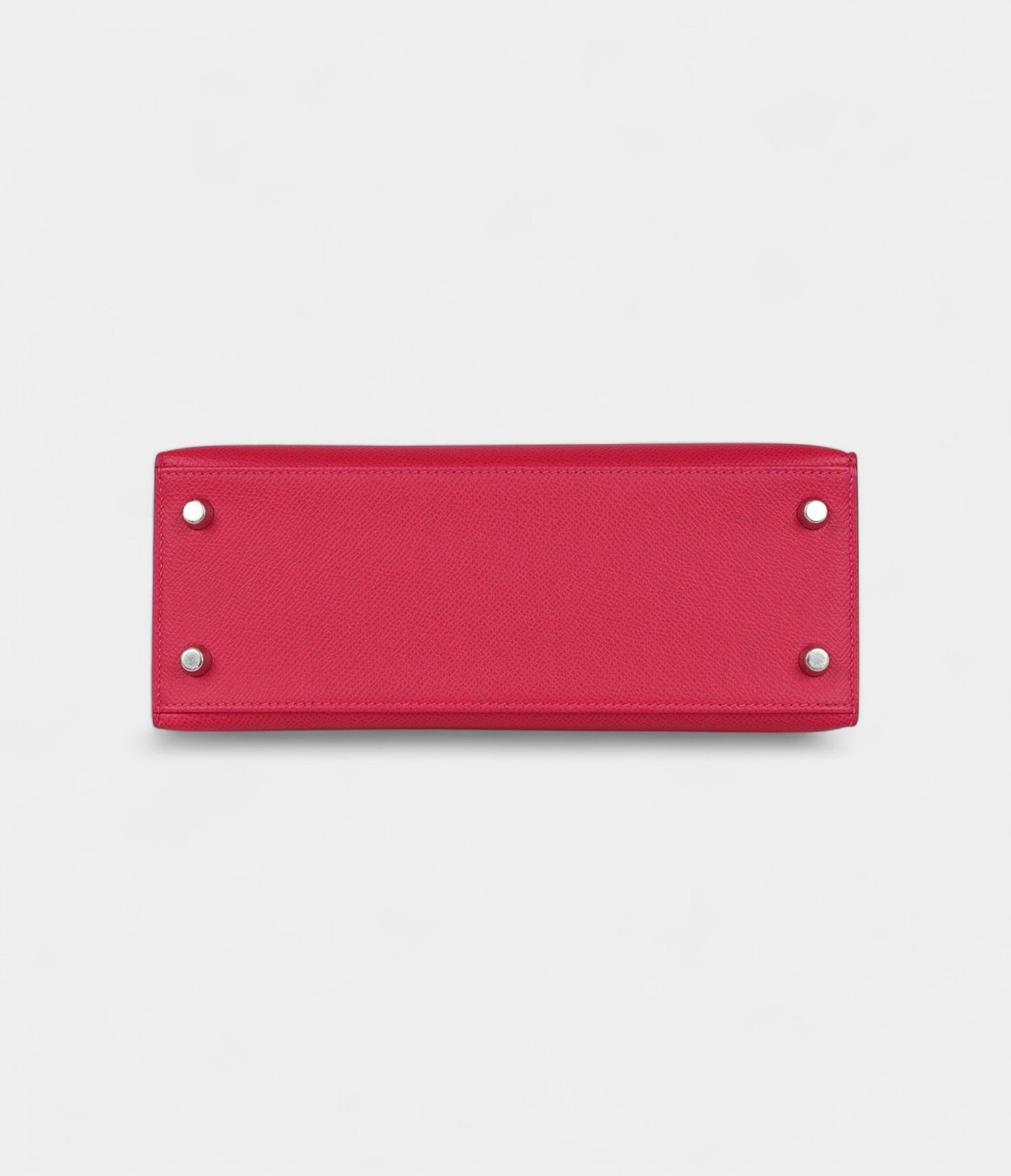 Hermes Kelly 25 Framboise Verso Epsom Palladium Hardware
