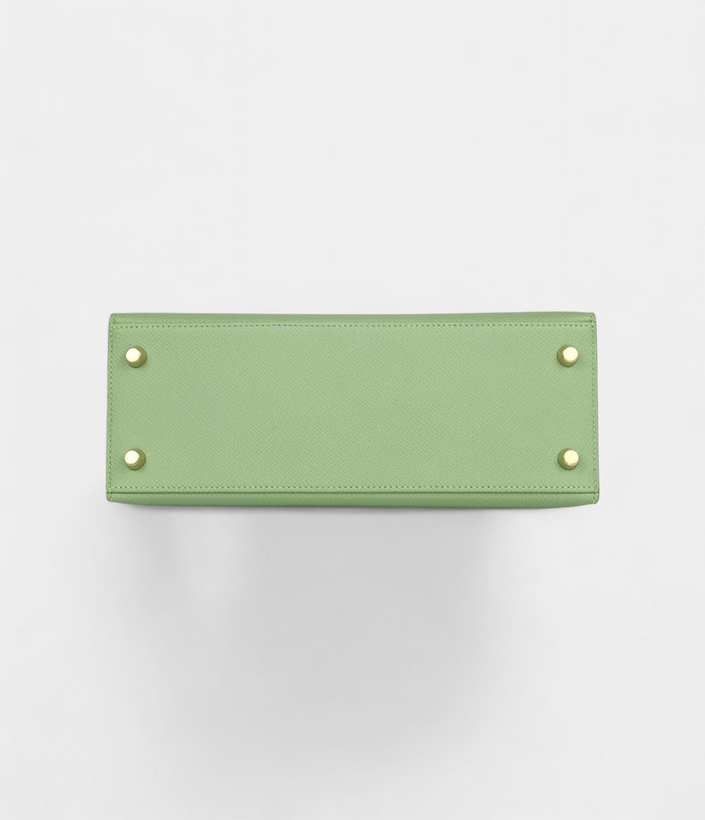 Hermes Kelly 25 Green Criquet Epsom Gold Hardware