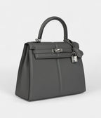Hermes Kelly 25 Gris Meyer Swift Palladium Hardware