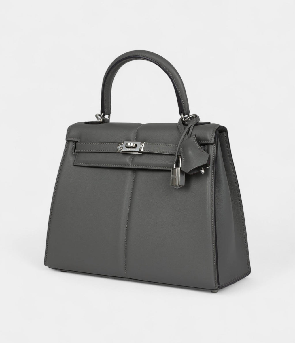 Hermes Kelly 25 Gris Meyer Swift Palladium Hardware