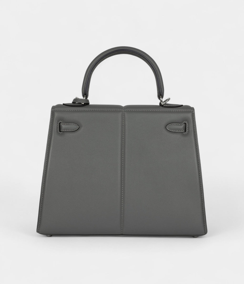 Hermes Kelly 25 Gris Meyer Swift Palladium Hardware
