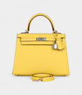 Hermes Kelly 25 Jaune De Naples Epsom Palladium Hardware