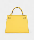 Hermes Kelly 25 Jaune De Naples Epsom Palladium Hardware