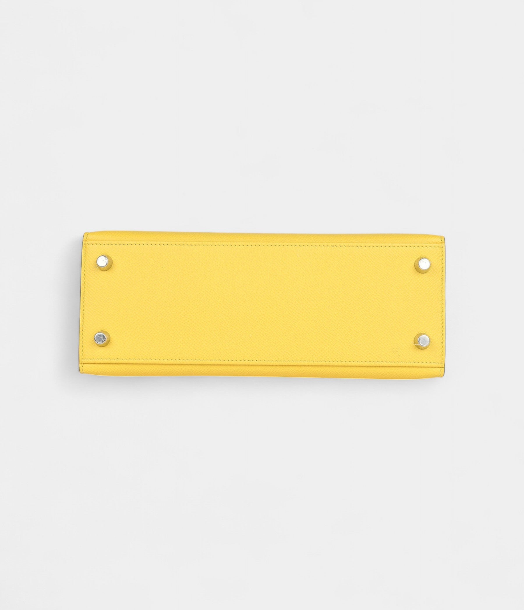Hermes Kelly 25 Jaune De Naples Epsom Palladium Hardware