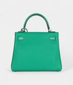 Hermes Kelly 25 Menthe Togo and Varanus Niloticus Lizard Touch Permabrass Hardware
