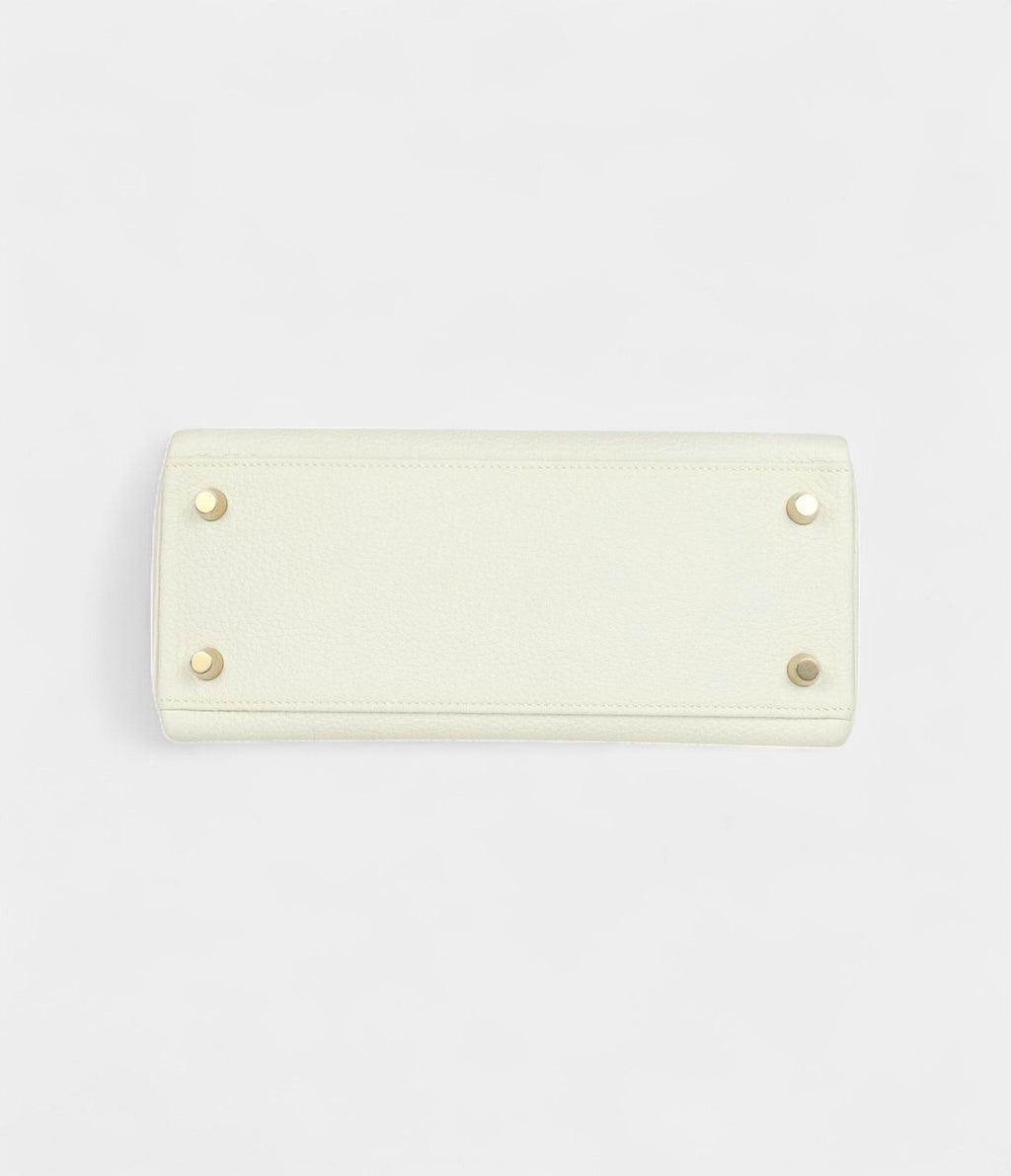 Hermes Kelly 25 Mushroom Togo Gold Hardware