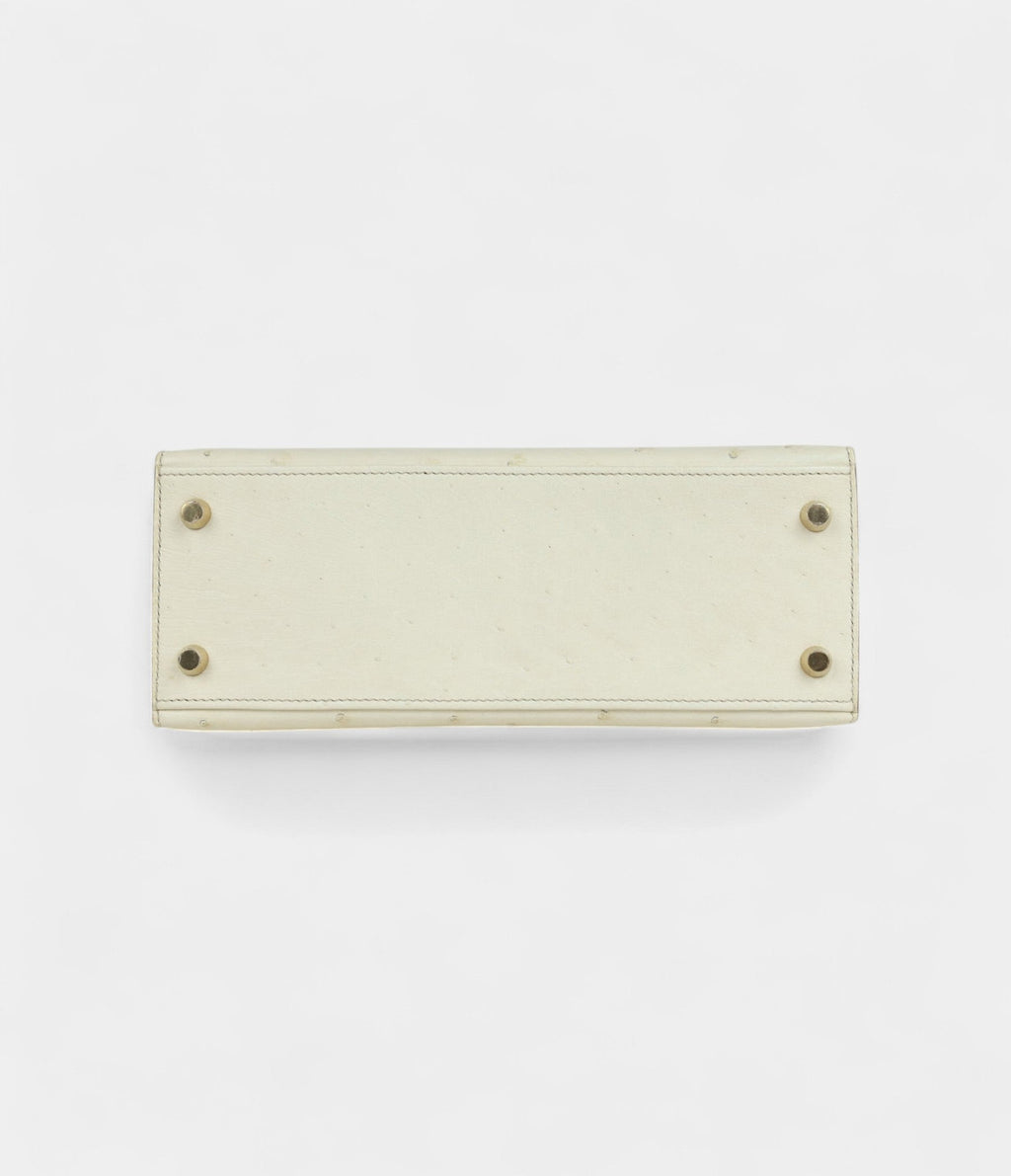 Hermes Kelly 25 Nata Verso Ostrich Permabrass Hardware