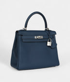 Hermes Kelly 25 Prussian Blue Togo Palladium Hardware