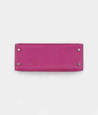 Hermes Kelly 25 Rose Purple Ostrich Palladium Hardware
