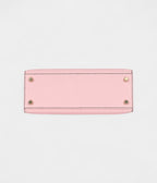 Hermes Kelly 25 Rose Sakura and Black Chevre Mysore Brushed Gold Hardware