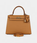 Hermes Kelly 25 Sesame Epsom Gold Hardware