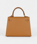 Hermes Kelly 25 Sesame Epsom Gold Hardware