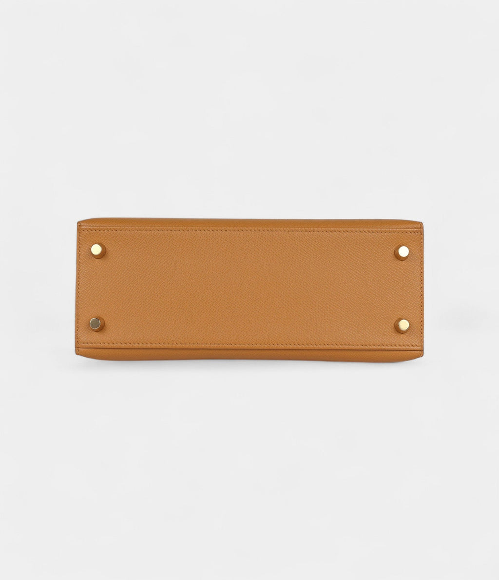 Hermes Kelly 25 Sesame Epsom Gold Hardware