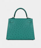Hermes Kelly 25 Verone Ostrich Palladium Hardware