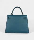 Hermes Kelly 25 Vert Bosphore Towards Madame Palladium Hardware