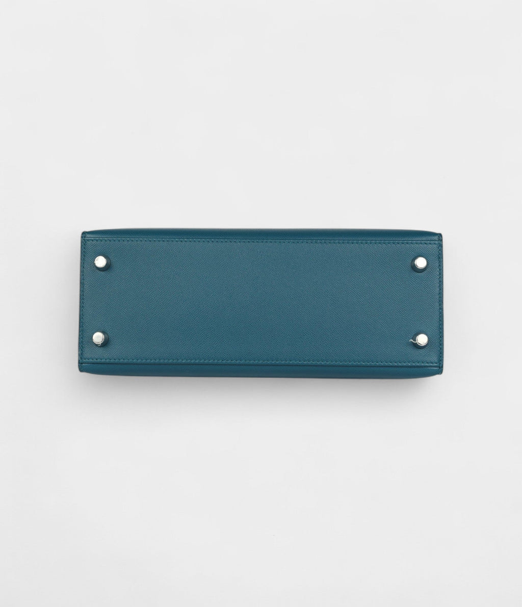Hermes Kelly 25 Vert Bosphore Towards Madame Palladium Hardware