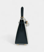 Hermes Kelly 25 White and Vert Cypress Epsom Brushed Gold Hardware