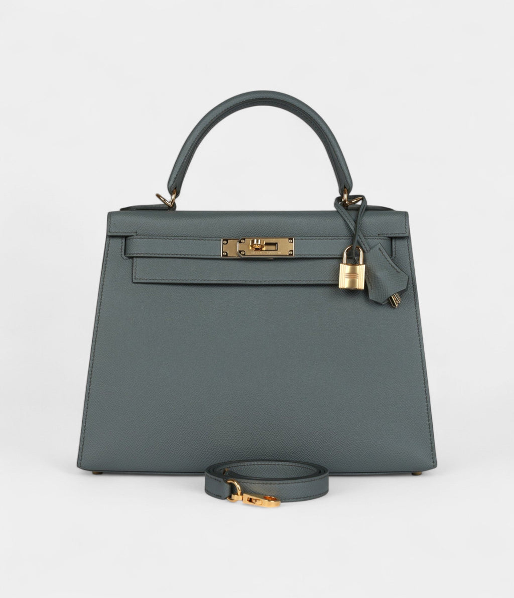 Hermes Kelly 28 Amande Epsom Gold Hardware