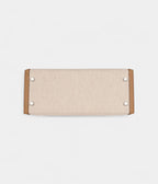 Hermes Kelly 28 Biscuit Toile H Canvas and Swift Palladium Hardware