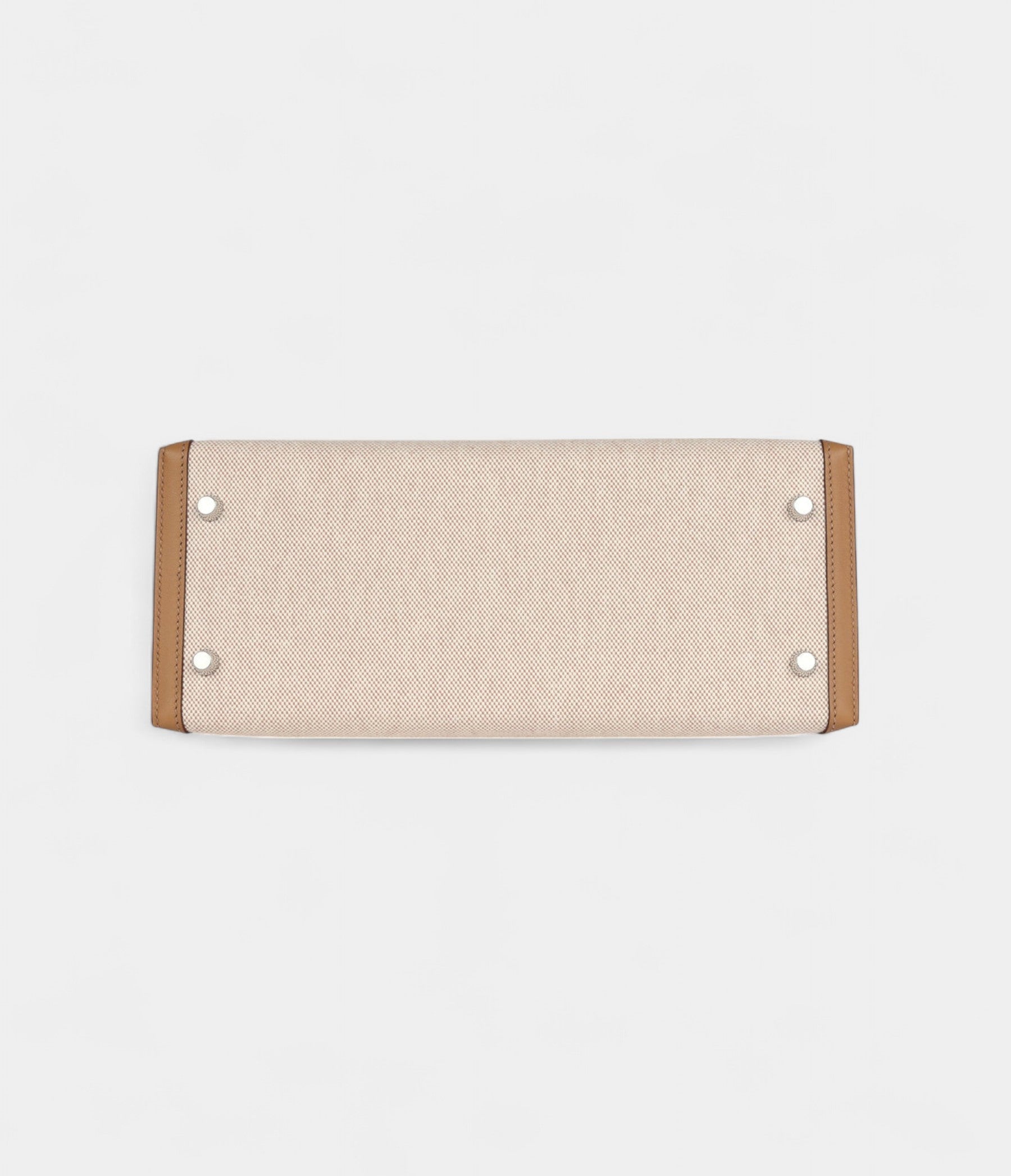 Hermes Kelly 28 Biscuit Toile H Canvas and Swift Palladium Hardware