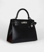 Hermes Kelly 28 Black Box Palladium Hardware