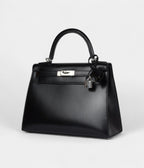 Hermes Kelly 28 Black Box Palladium Hardware