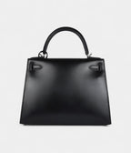 Hermes Kelly 28 Black Box Palladium Hardware
