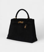 Hermes Kelly 28 Black Doblis Gold Hardware